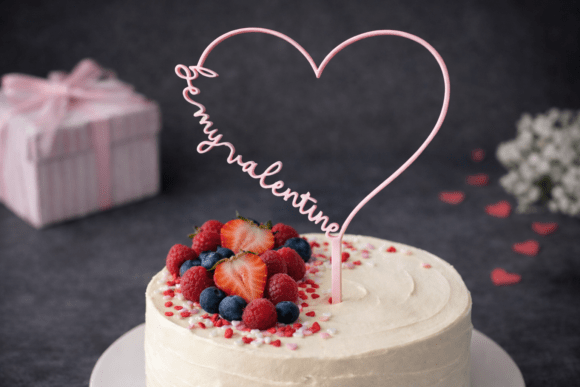 Download 3D Valentine Heart Cake Topper STL 3MF - Premium Resources