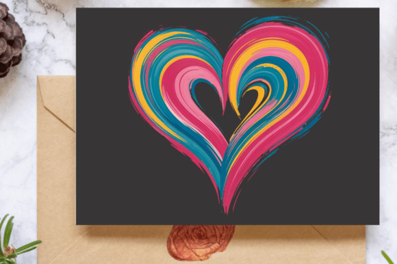 Download Romantic Brushstroke Heart Sublimation D - Premium Resources